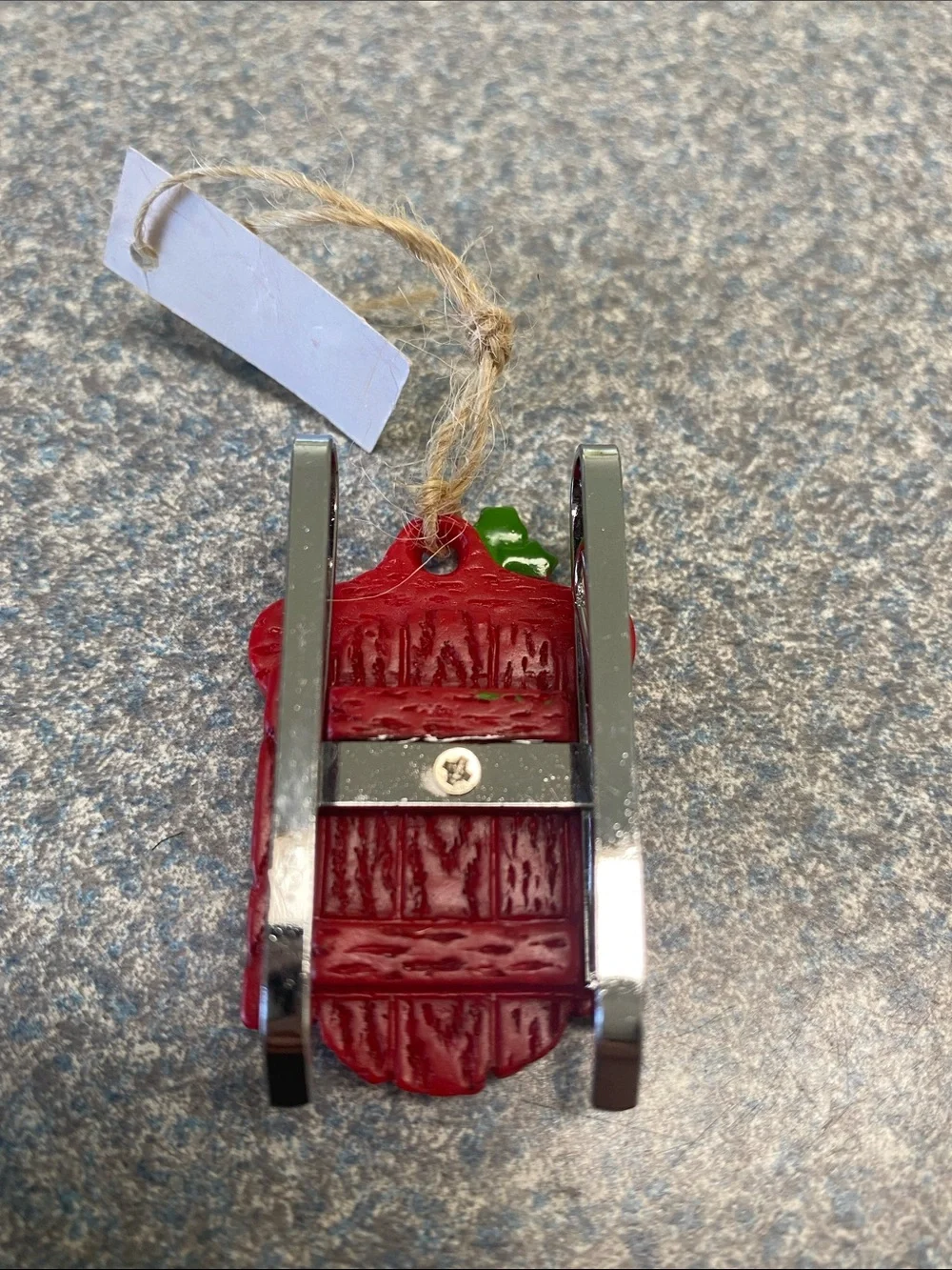 GANZ NEW Red Sled with Snowman Ornament with name (Kirsten)